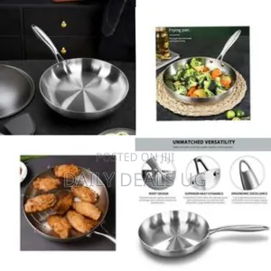 Stainless Steel Frying Pan - Silver