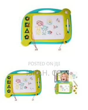 Portable Magnetic Color Drawing Board With Shape Stamps