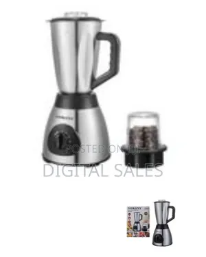 Sokany Stainless Steel Blender With Grinder Attachment