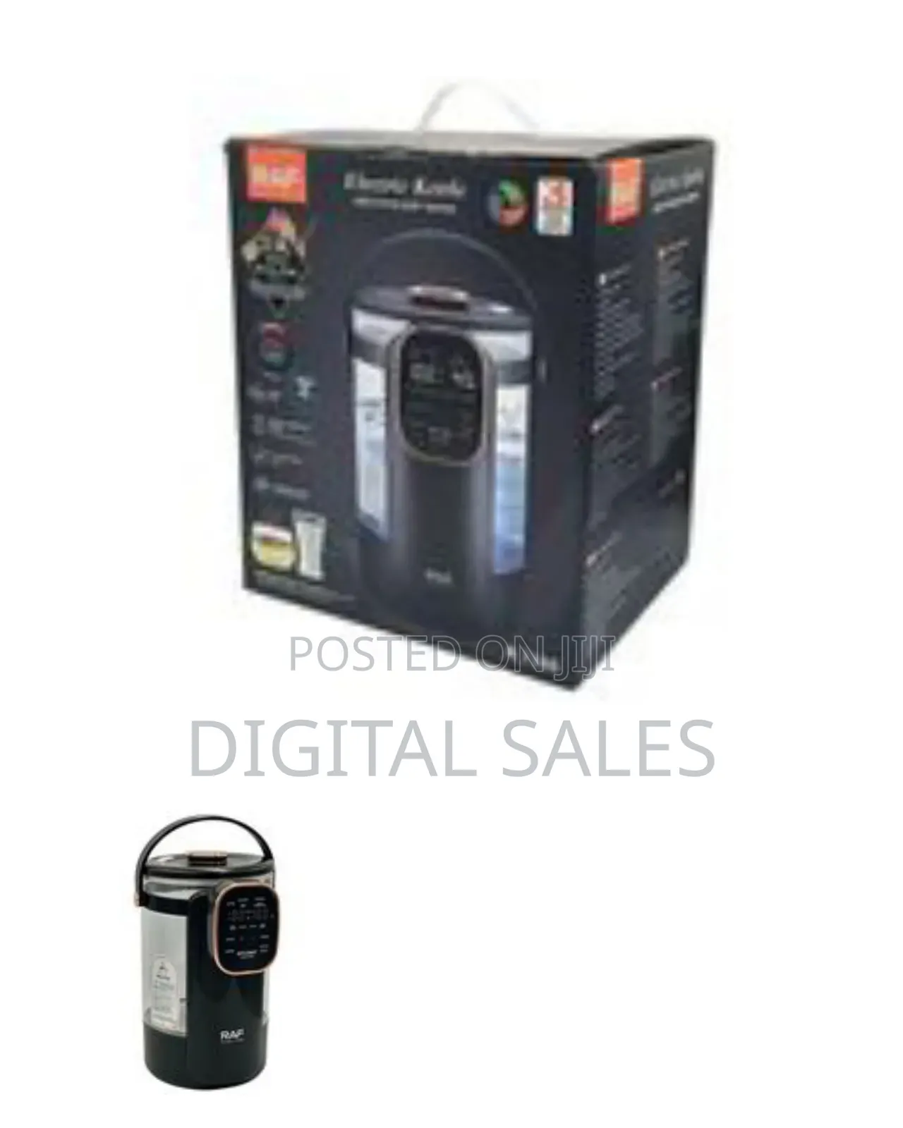 Raf Multi-Functional Borosilicate Glass Electric Kettle