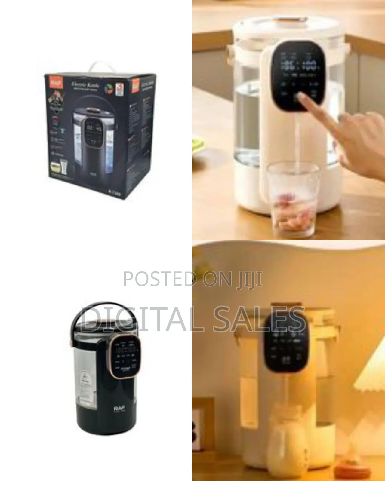 Raf Multi-Functional Borosilicate Glass Electric Kettle