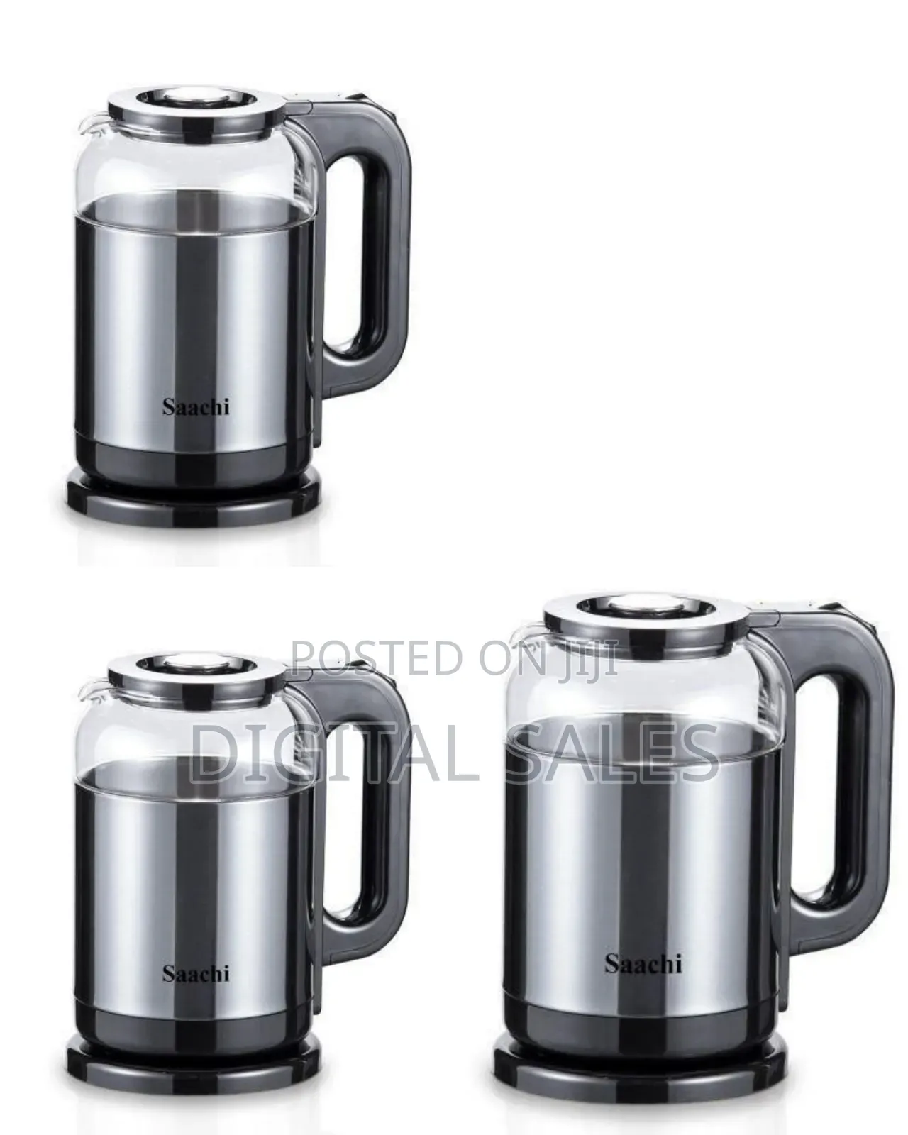 Saachi Electric Kettle With a Borosilicate Glass Body