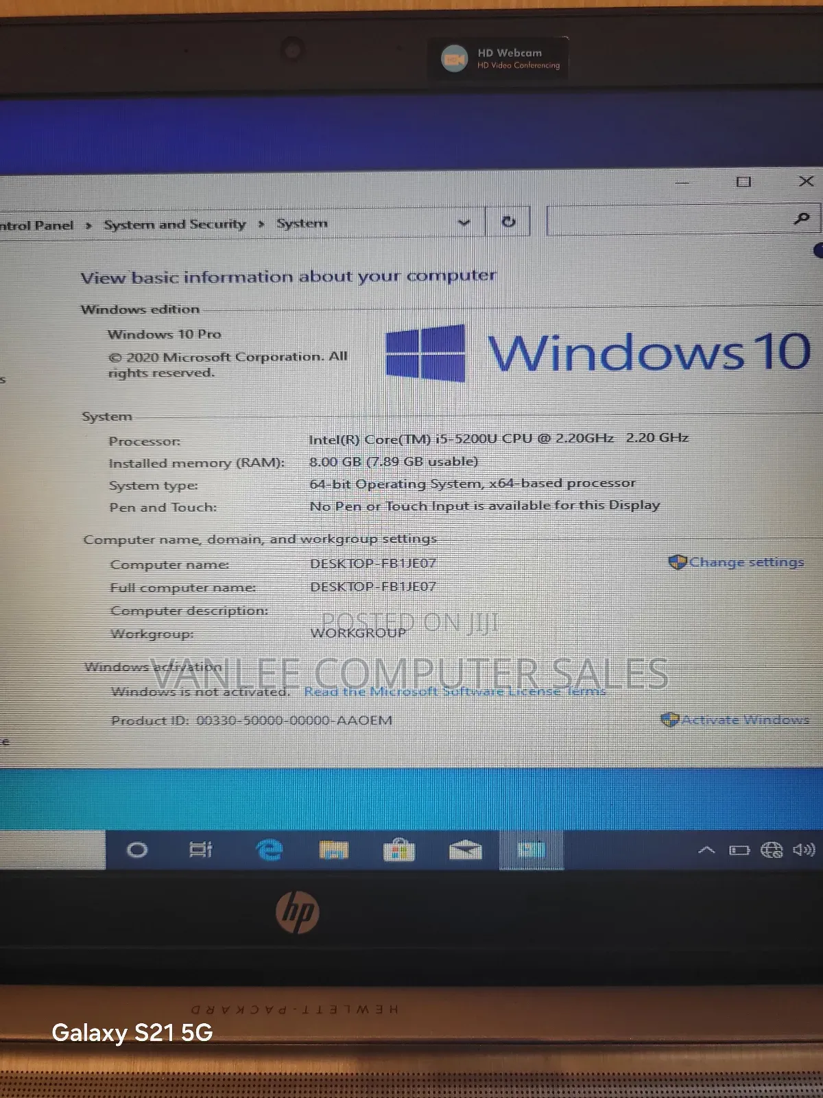 Laptop HP ProBook 455 G2 8GB Intel Core I5 HDD 500GB