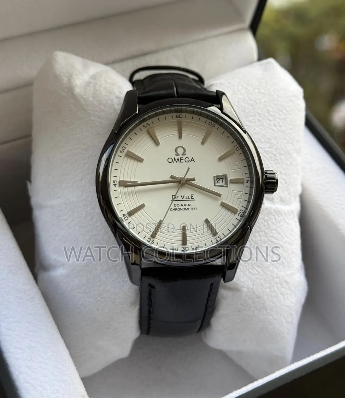 Chronometer Omega Leather Strap Watch