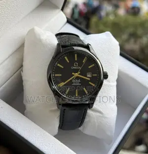 Chronometer Omega Leather Strap Watch