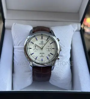 Co-Axial Chronograph Omega Leather Watch