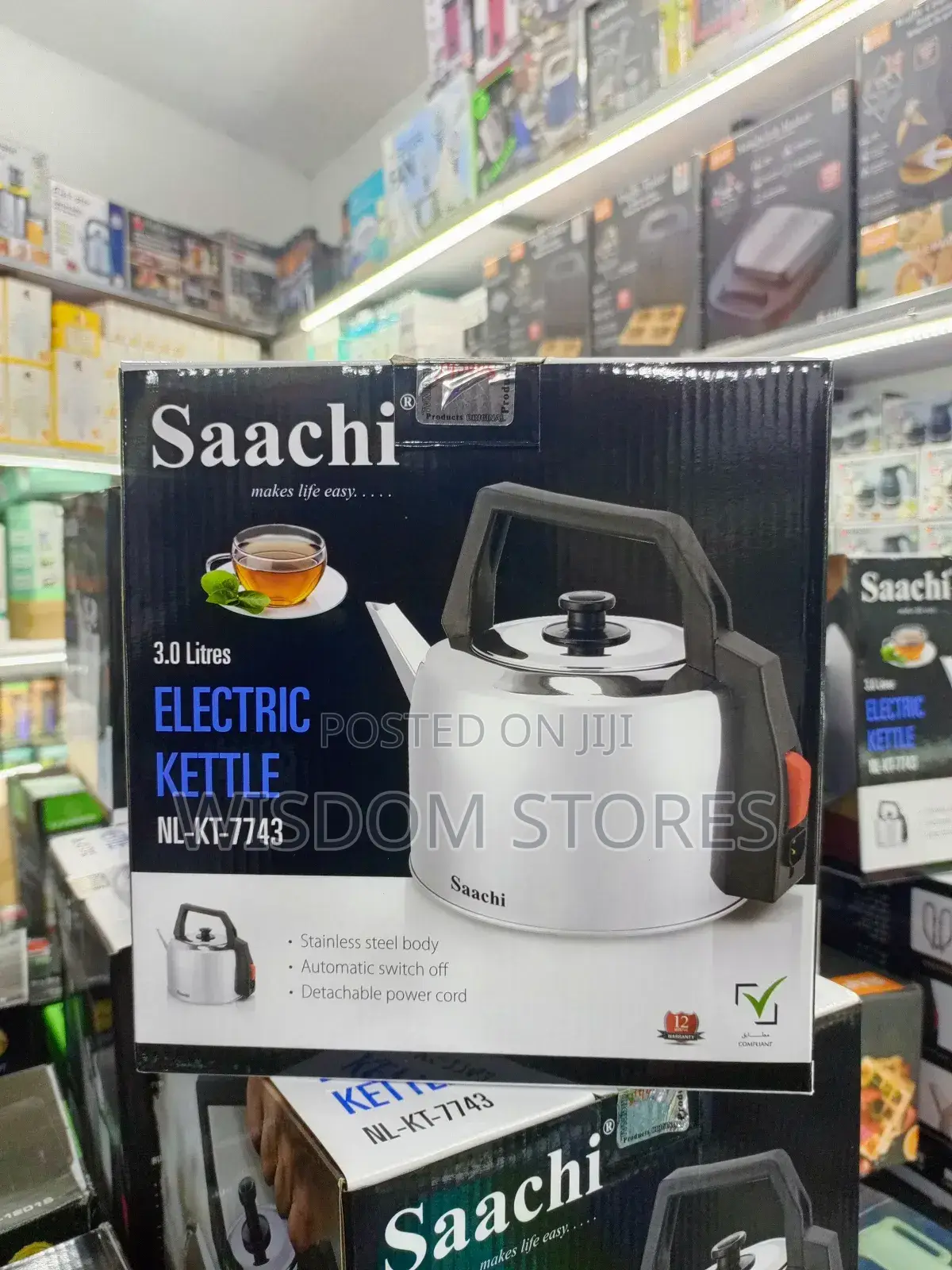 3.0 Litres Electric Kettle With Model Number Nl-Kt-7743.