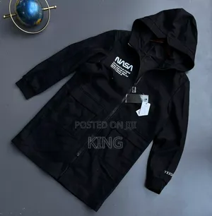 Nasa Black Long Coat