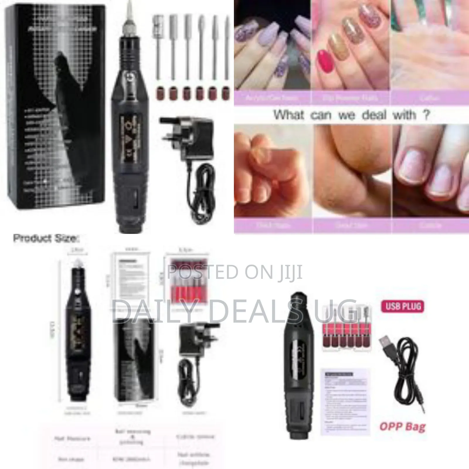 Portable Usb Electric Nail Drill Kit for Manicure Pedicure