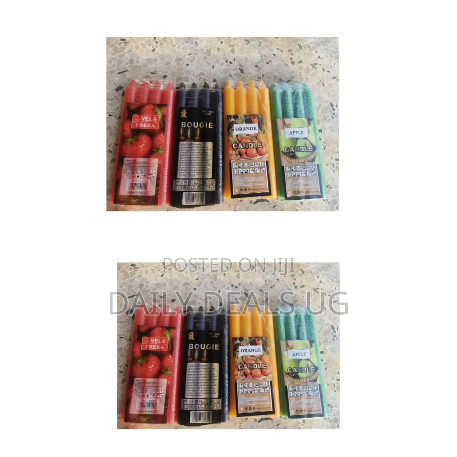 4 Packs of Various Colour Scented Candles