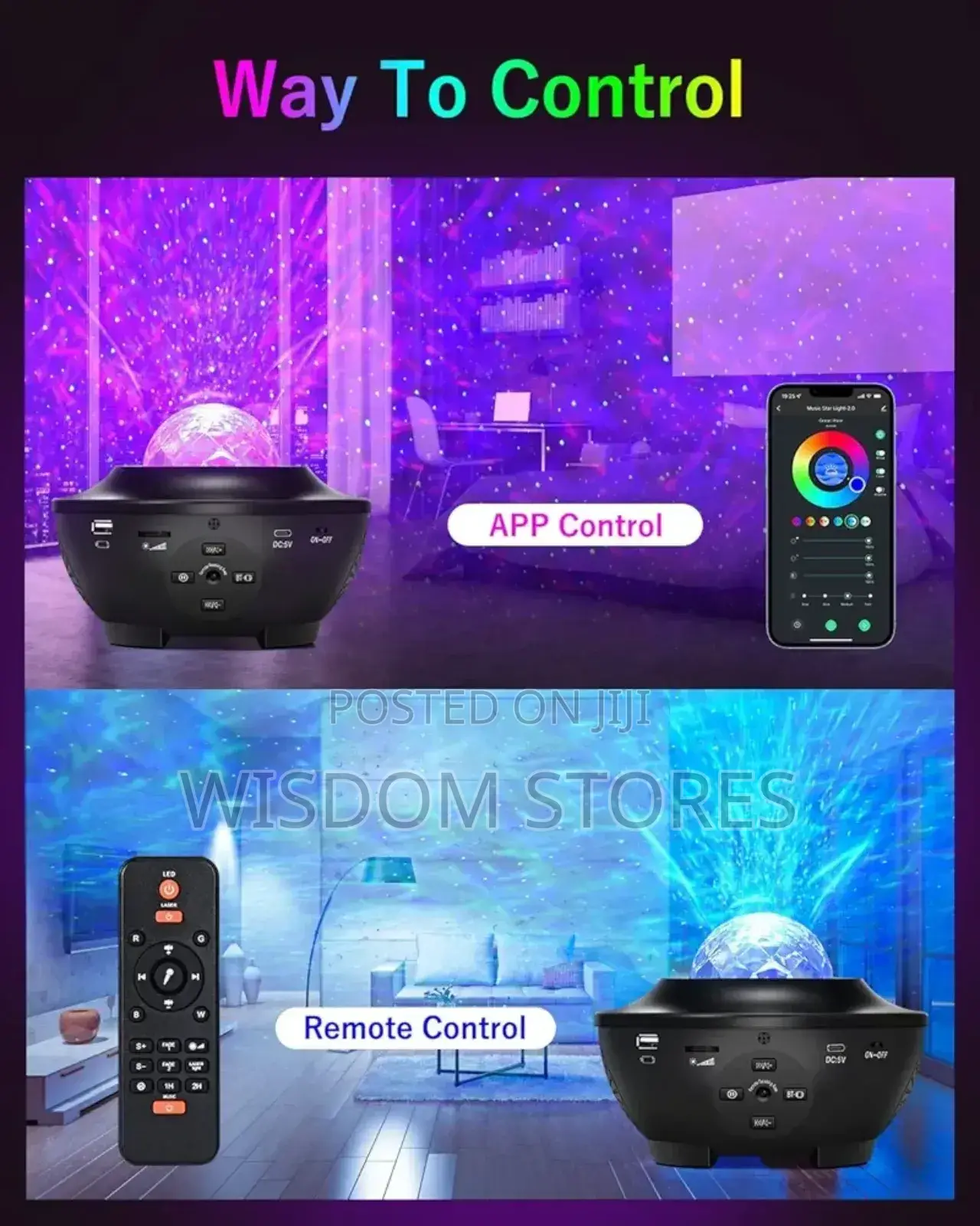 Smart App 3 In 1 Galaxy Projector With Remote Control