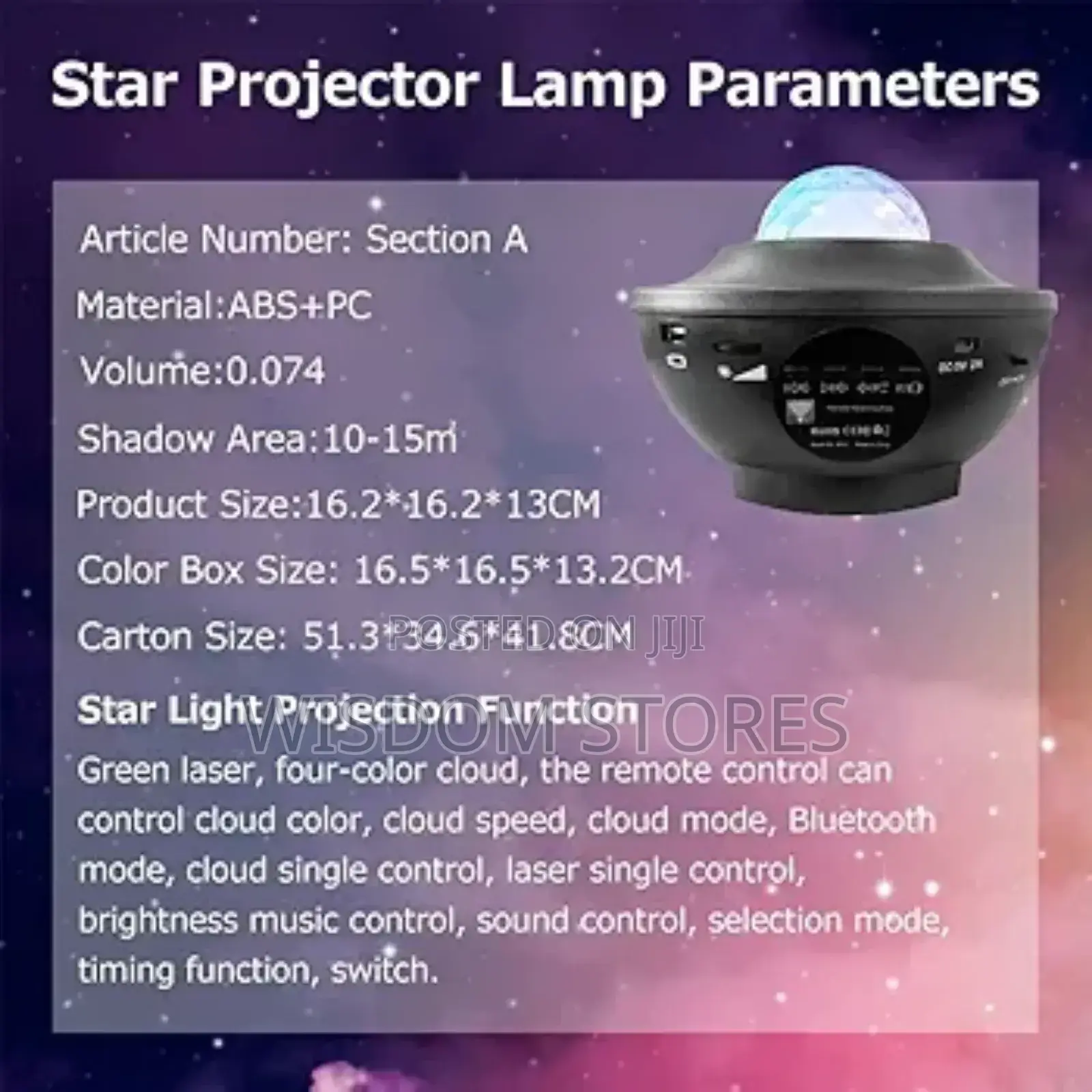 Star Projector Galaxy Light With Bluetooth Speaker