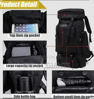 70l Large, Capacity Travel/Camping Bag