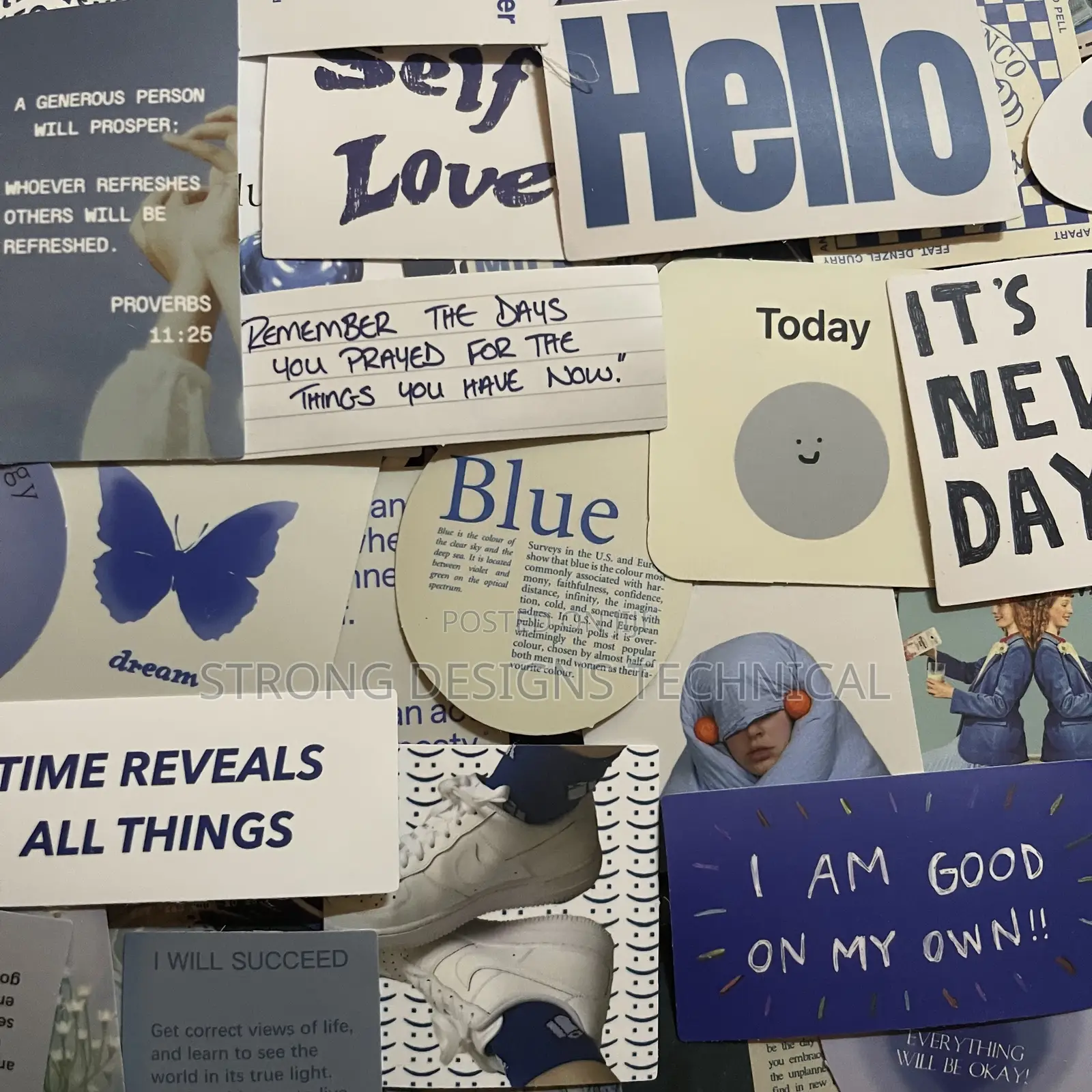 Blue Theme Stickers for Laptops/ Gaming Consoles / PCS/ Tablet Covers
