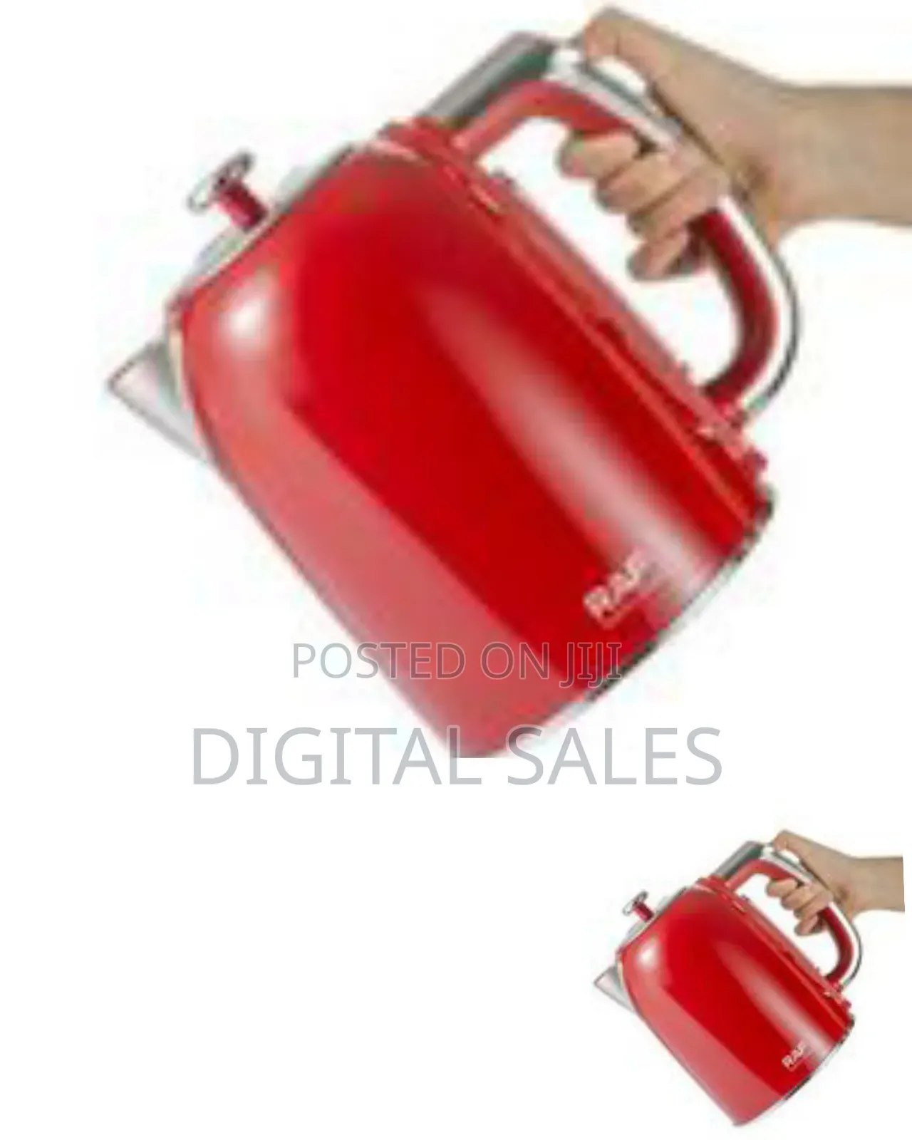 Raf Retro-Style Electric Kettle With Digital Display