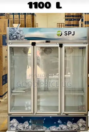 Spj 1100-liter 3-door Beverage Cooler Display Fridge.