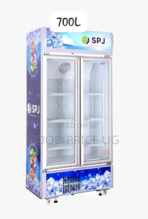 SPJ 700l 2-Door Beverage Upright Cooler.