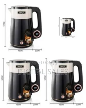 Raf Intelligent Multi-Function Glass Electric Kettle - Multicolor