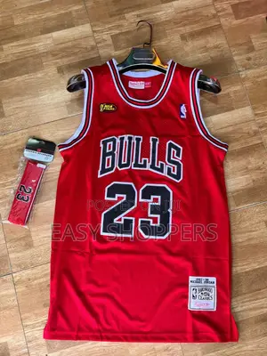 Red Mitchell Ness Michael Jordan Chicago Bulls #23 Hardwood Jersey