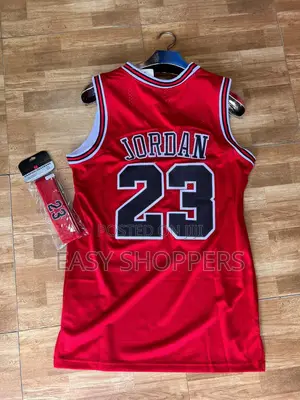 Michael Jordan Chicago Bulls Number 23 Basketball Jersey in Red