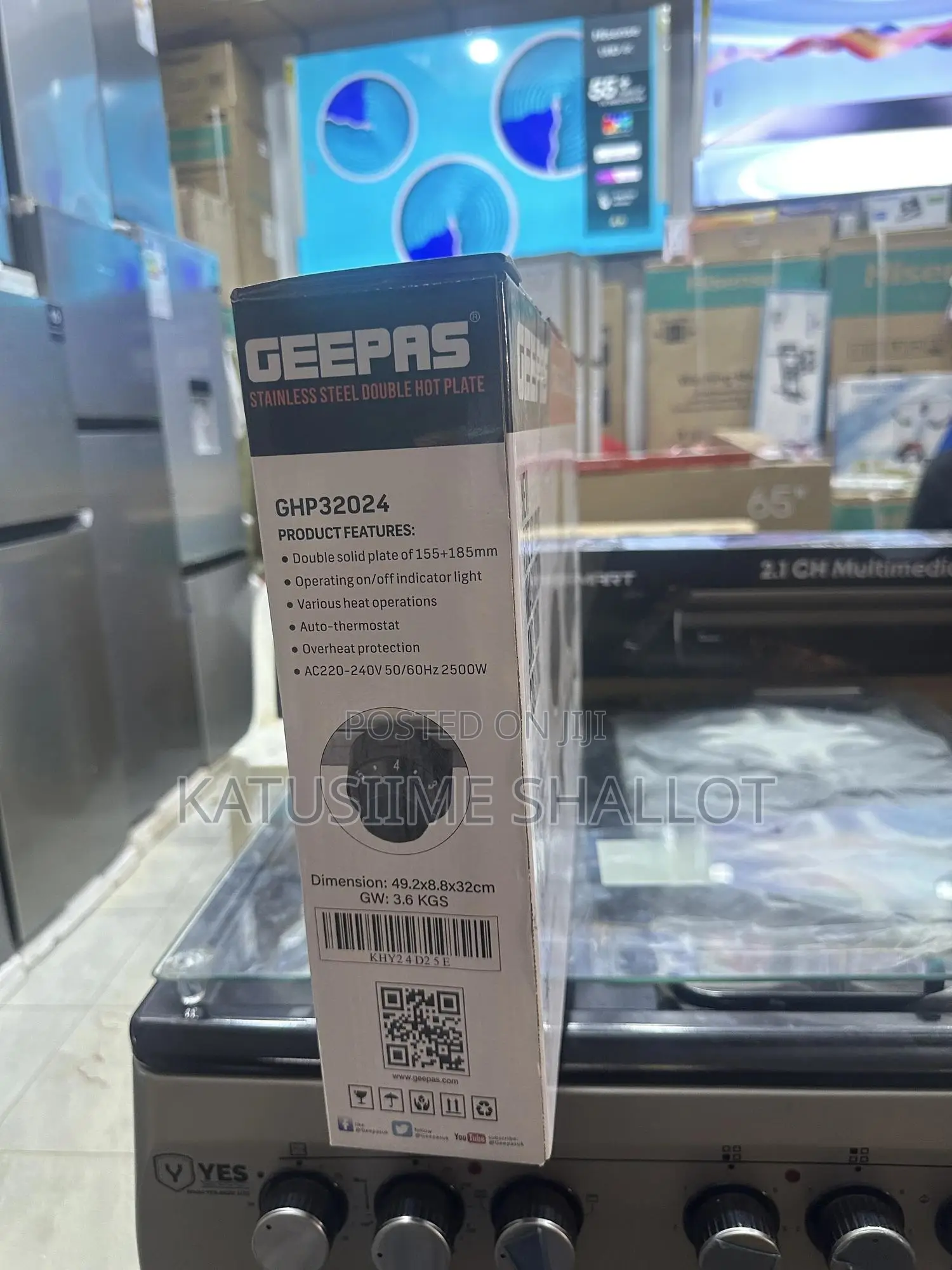Geepas Stainless Steel Hot Plate