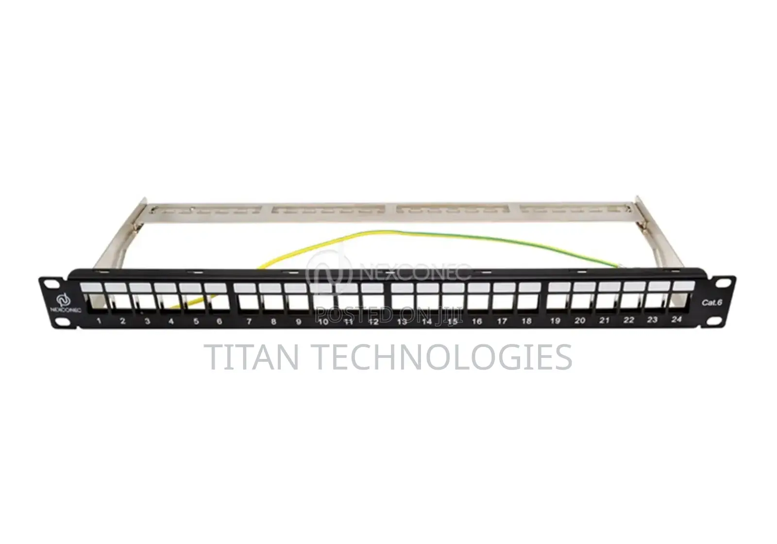 24 Unloaded Patch Panel With Keystone Jack's
