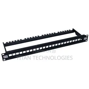 24 Unloaded Patch Panel With Keystone Jack's