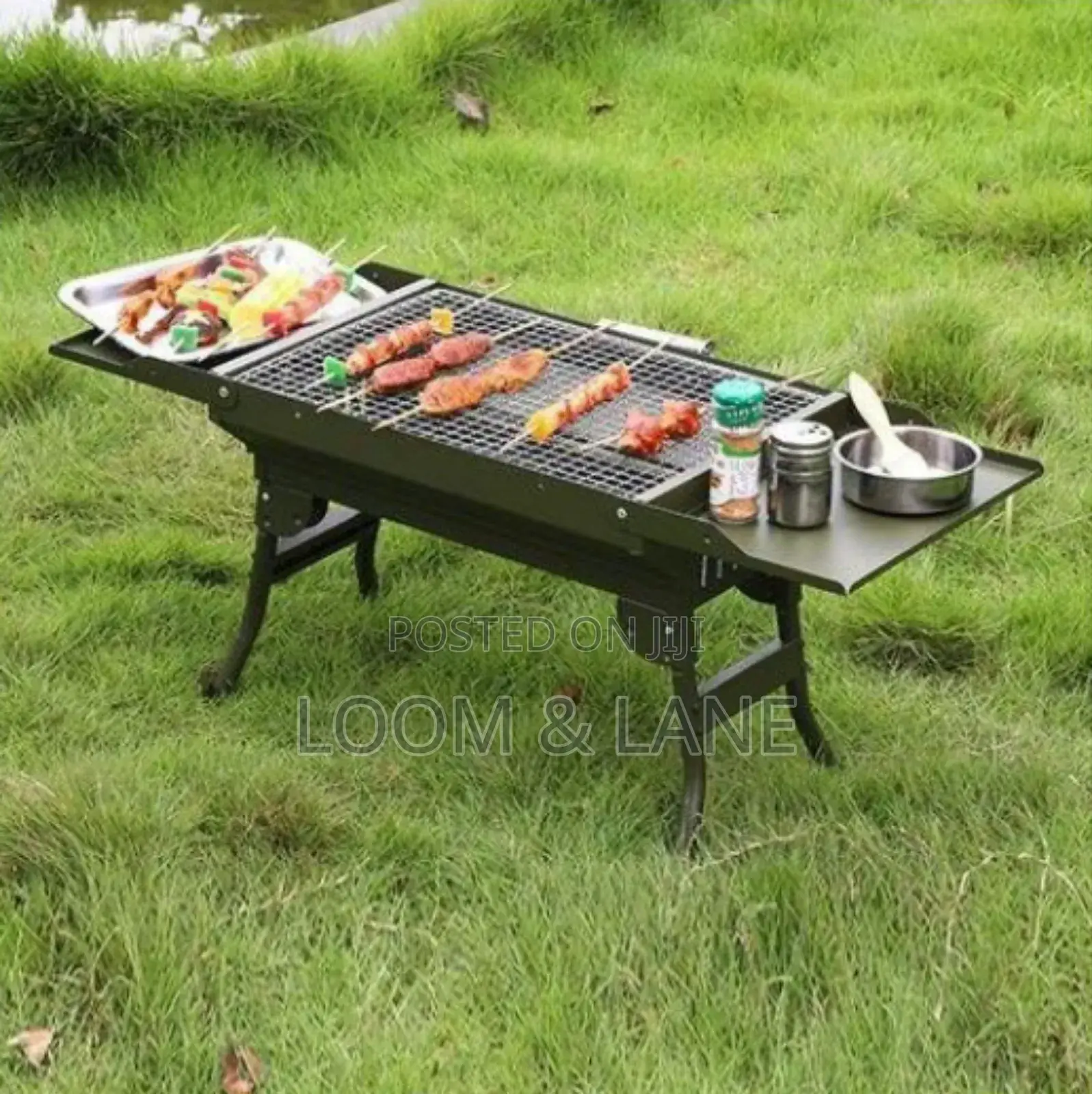 Portable Green Foldable Charcoal BBQ Grill