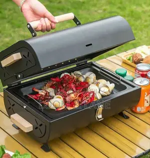 Portable, Double-Sided Charcoal Barbecue Grill