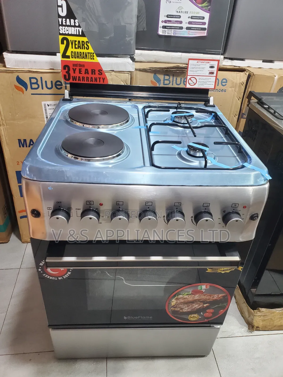Blueframe 60x60 2+2 Gas Cooker