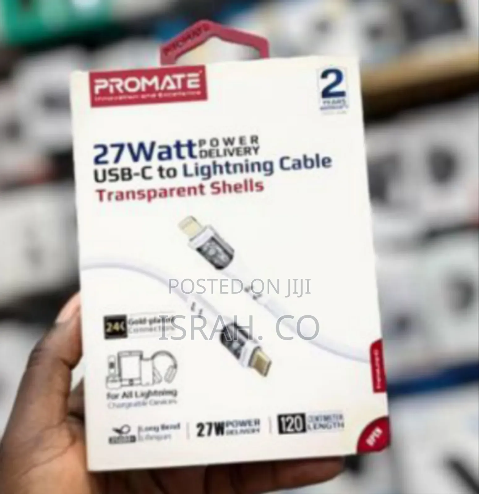 Promate 27w Power Delivery Usb-C to Lightning Cable