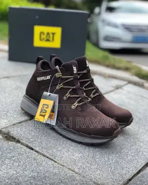 Original Men’S Coffee Brown Caterpillar Leather Boots