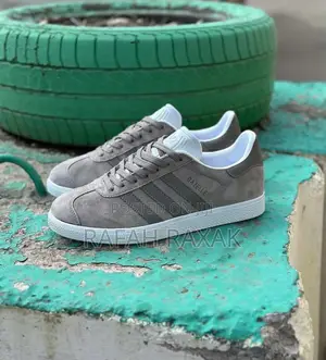 Original Adidas Gazelle “Wolf Grey” Suede Sneakers