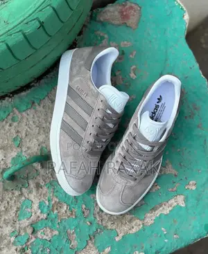 Original Adidas Gazelle “Wolf Grey” Suede Sneakers