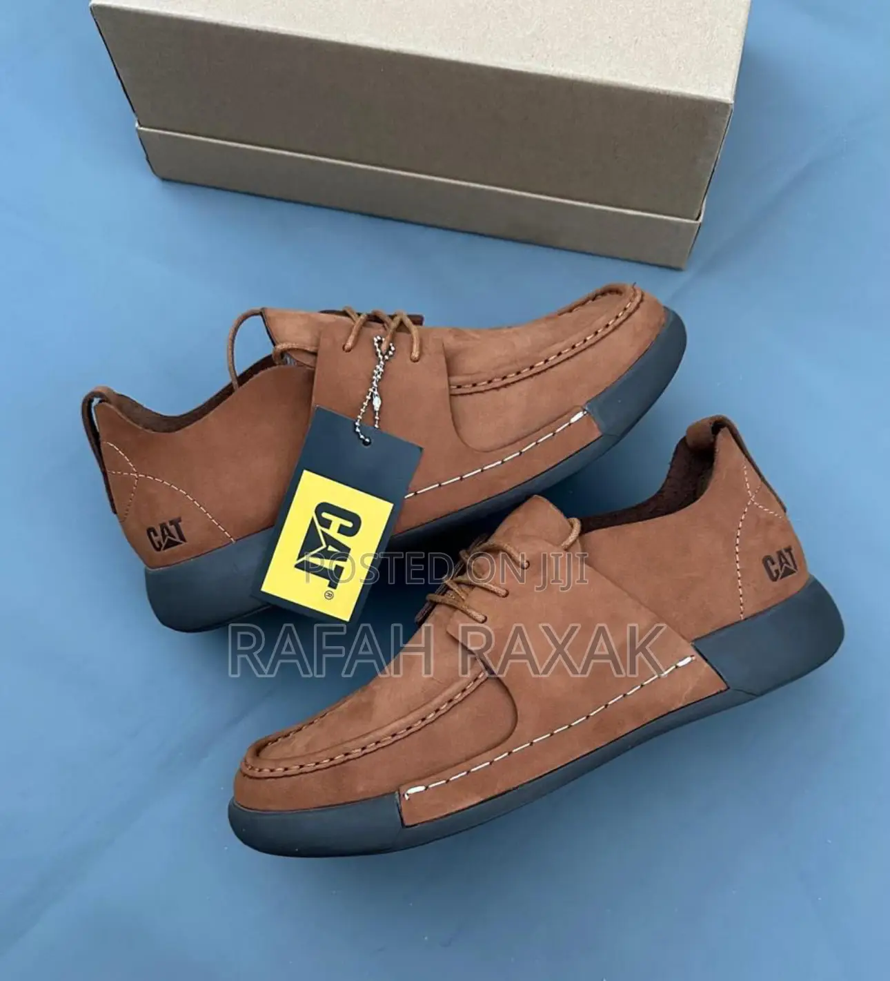 Men’S Brown Cat Smart Casual Premium Leather Shoes