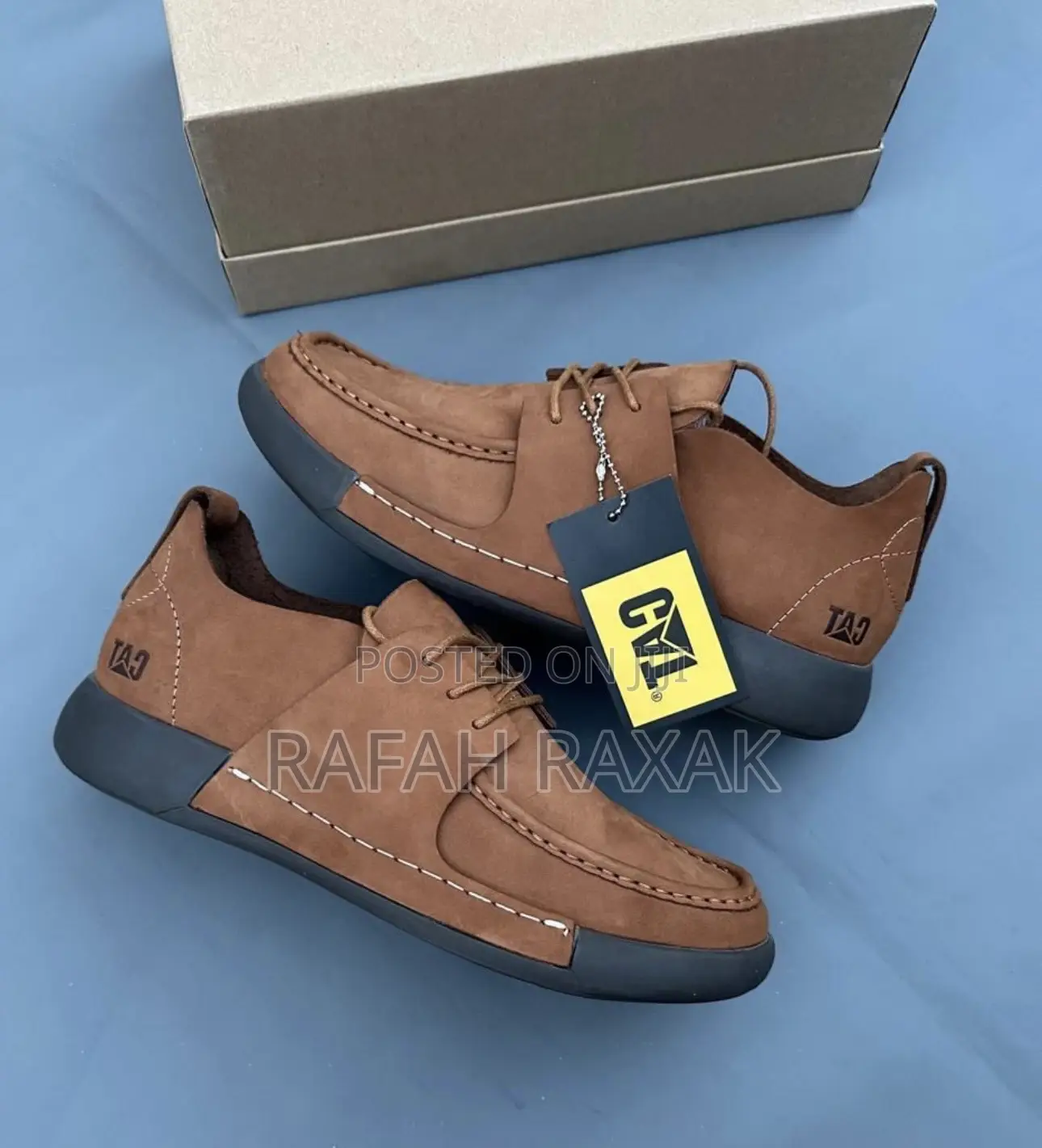 Men’S Brown Cat Smart Casual Premium Leather Shoes