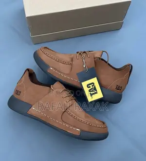 Men’S Brown Cat Smart Casual Premium Leather Shoes