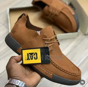Men’S Brown Cat Casual Premium Leather Low Shoes