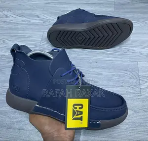 Original Men’S Blue Caterpillar (Cat) Casual Leather Boots