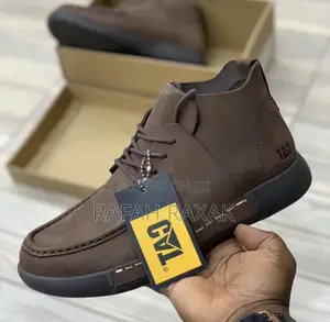 Original Men’S Dark Tan Caterpillar (Cat) Casual Premium Leather Boots