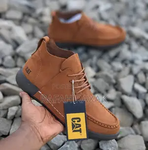 Men’S Classic Brown Cat Smart Casual Leather Boots