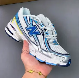 Original Unisex White/Blue New Balance 740 Sneakers