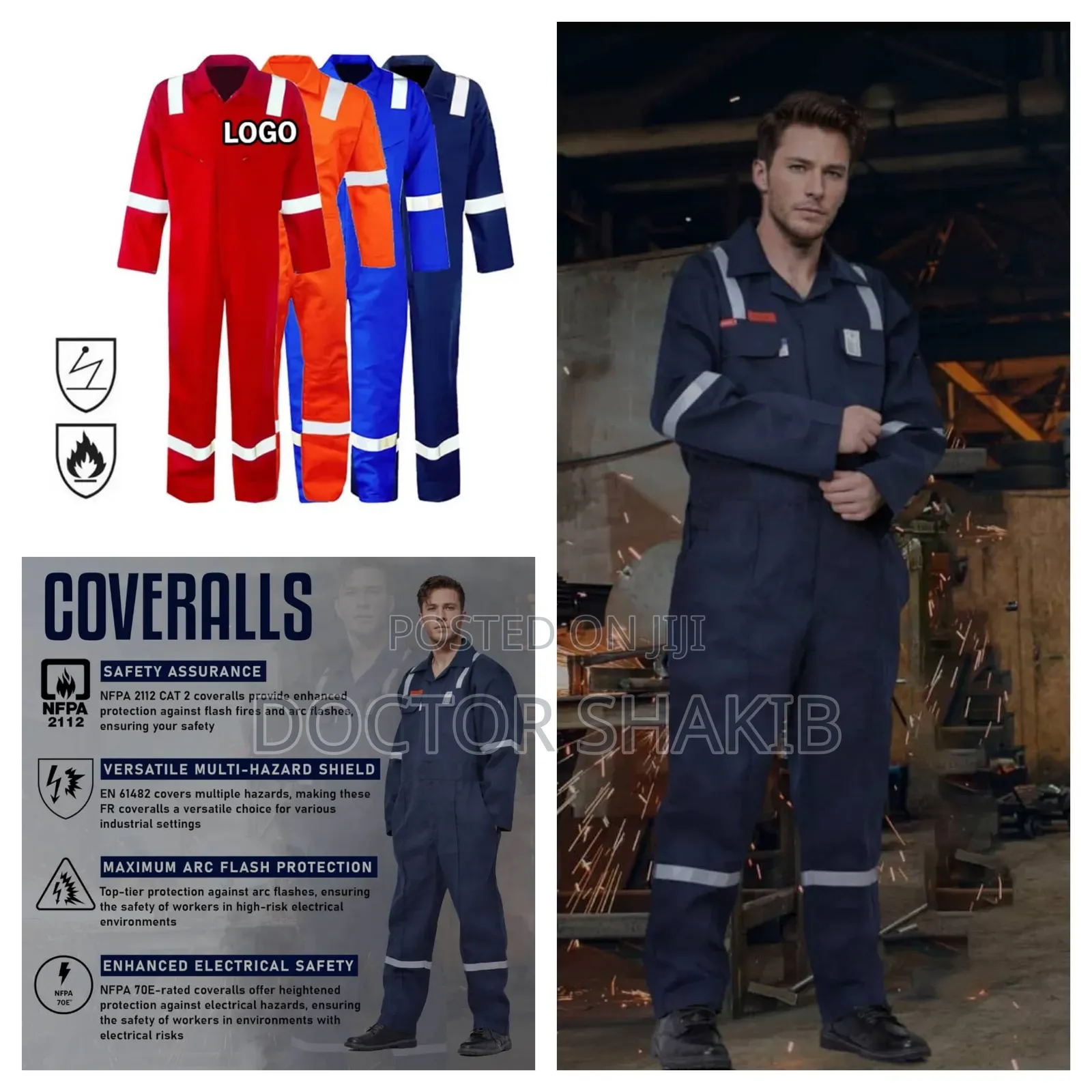 Flame Resistant Fr Hi Vis Coveralls