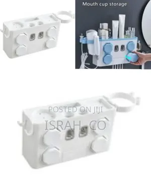 Multi-Functional Wall-Mounted Bathroom Organizer - Multicolor