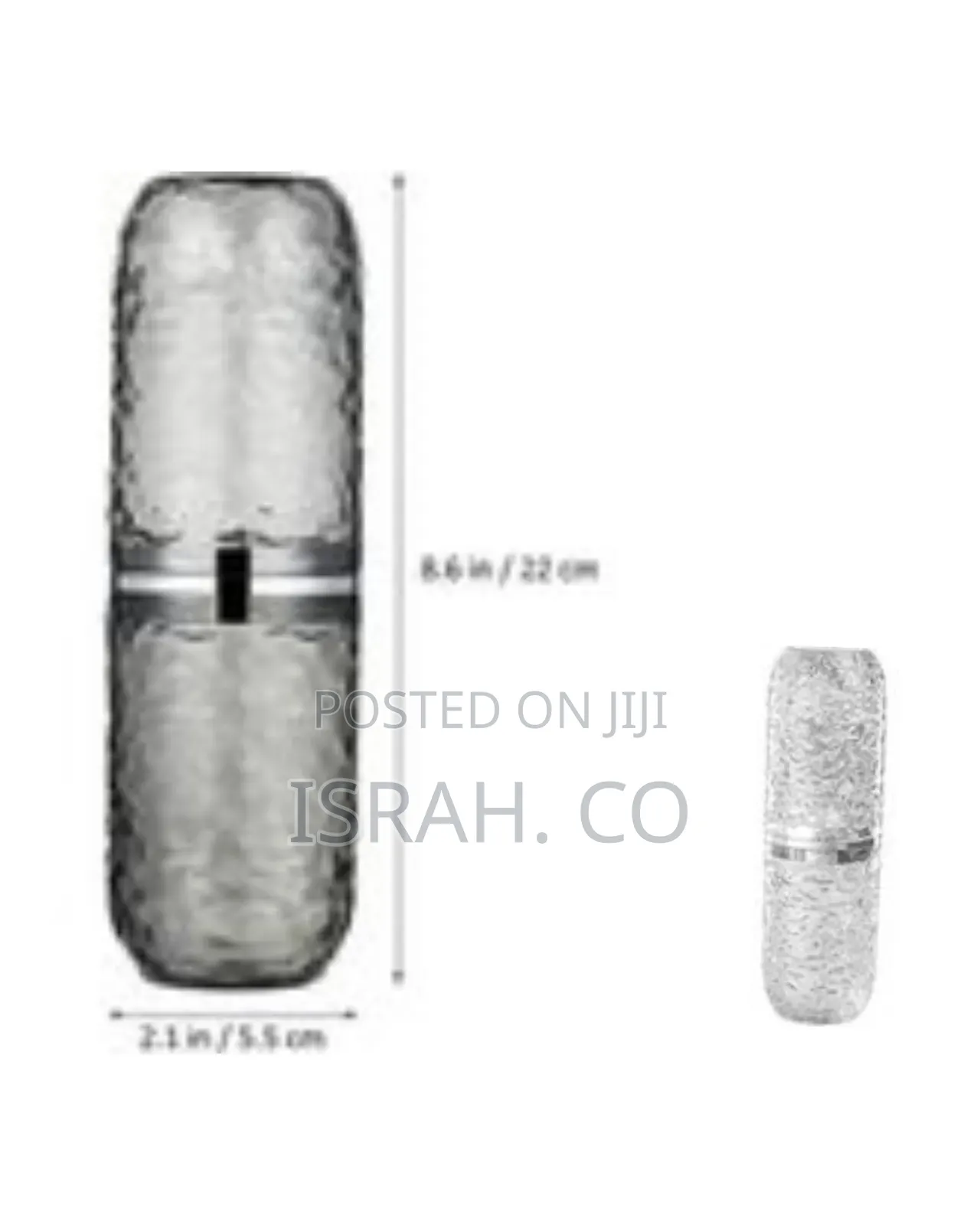 Textured Glass Toothbrush Holder With Cup