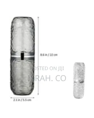Textured Glass Toothbrush Holder With Cup