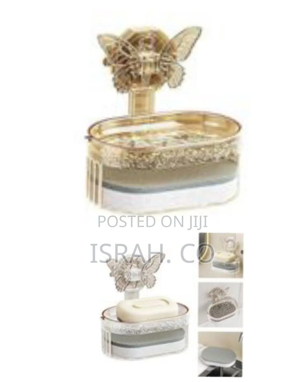 Decorative Butterfly Wall-Mounted Soap Dish and Sponge Organizer