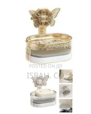 Decorative Butterfly Wall-Mounted Soap Dish and Sponge Organizer