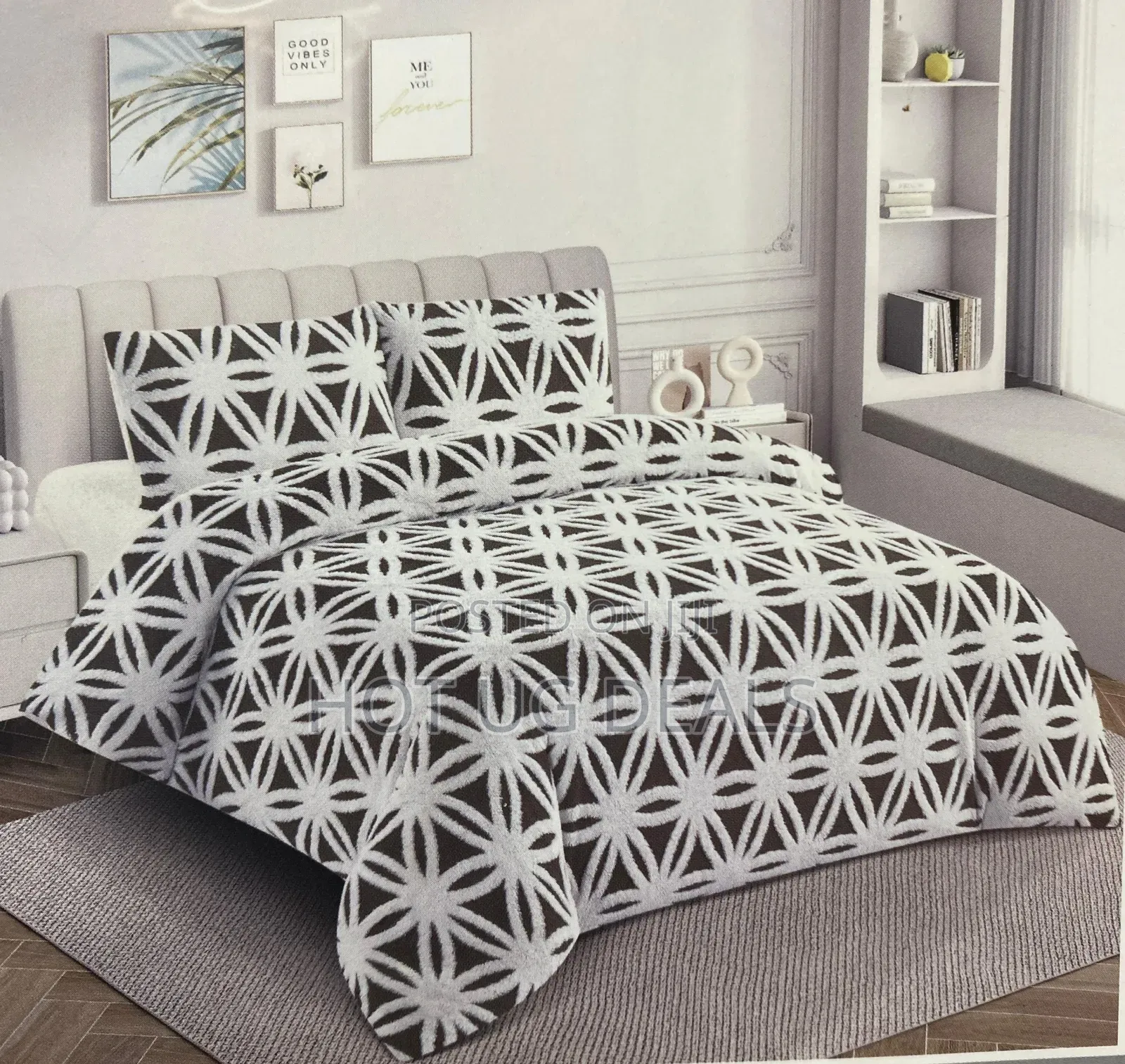 5x6 4pcs Tufted Duvet Set With Bedsheet And Two Pillow Cases - Multi