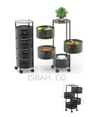 Versatile Multi-Tier Rolling Storage Cart / Rotating Kitchen Rack